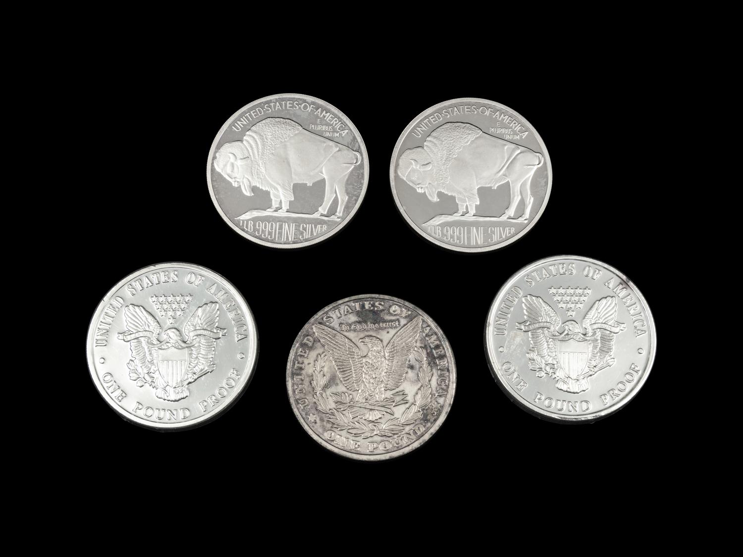 [PRIVATE ISSUE] Five 1-Pound Silver Rounds