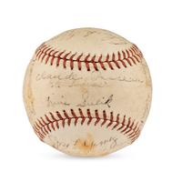 A 1936 Philadelphia Phillies Team Signed Autograph Baseball Featuring Chuck Klein (JSA Letter Of Authenticity)