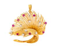 Tiffany & Co., Ruby and Diamond Pendant/Brooch