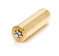 A Vintage 14 Karat Yellow Gold and Diamond Lipstick Case, 23.80 dwts.