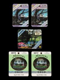 A Group of Five Phil Mickelson Augusta National Masters Championship Badges,