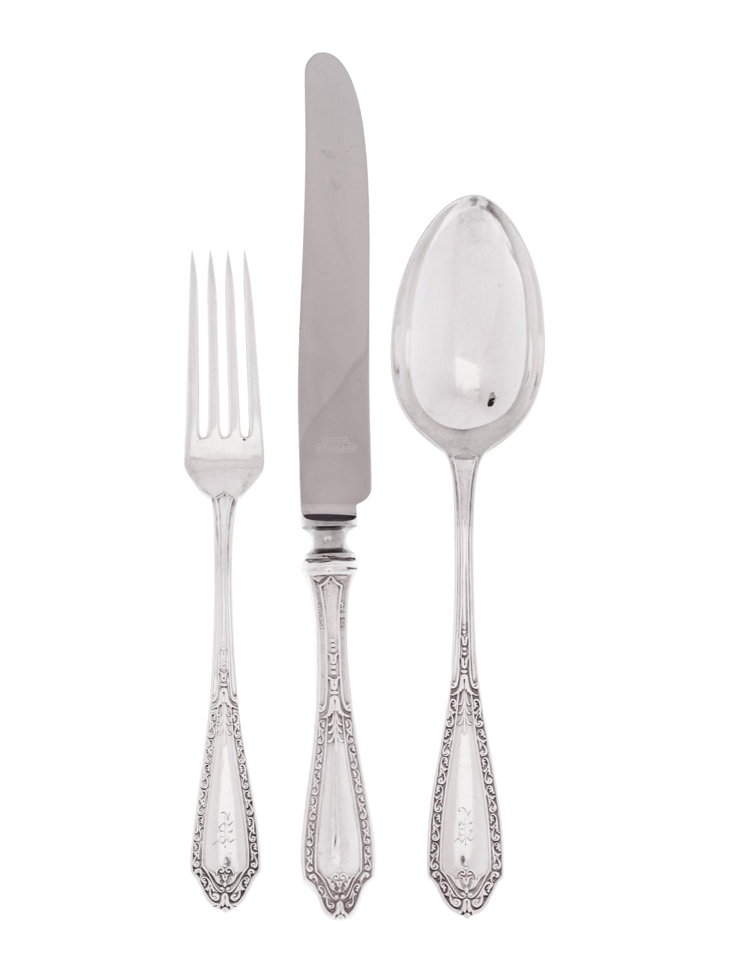 An American Silver Flatware Service