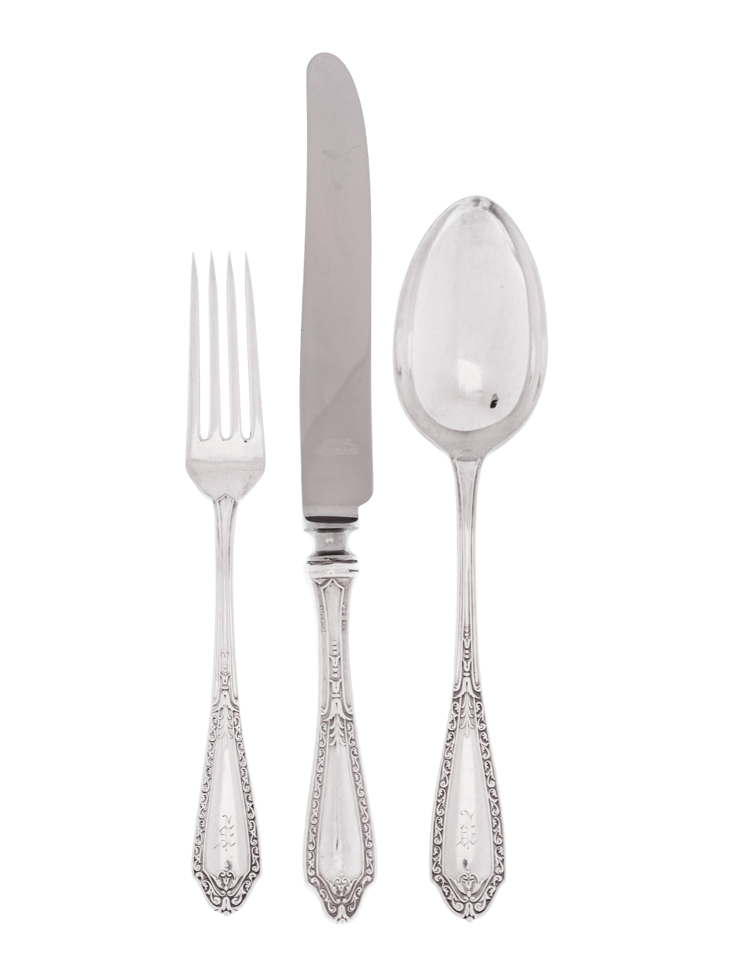 An American Silver Flatware Service