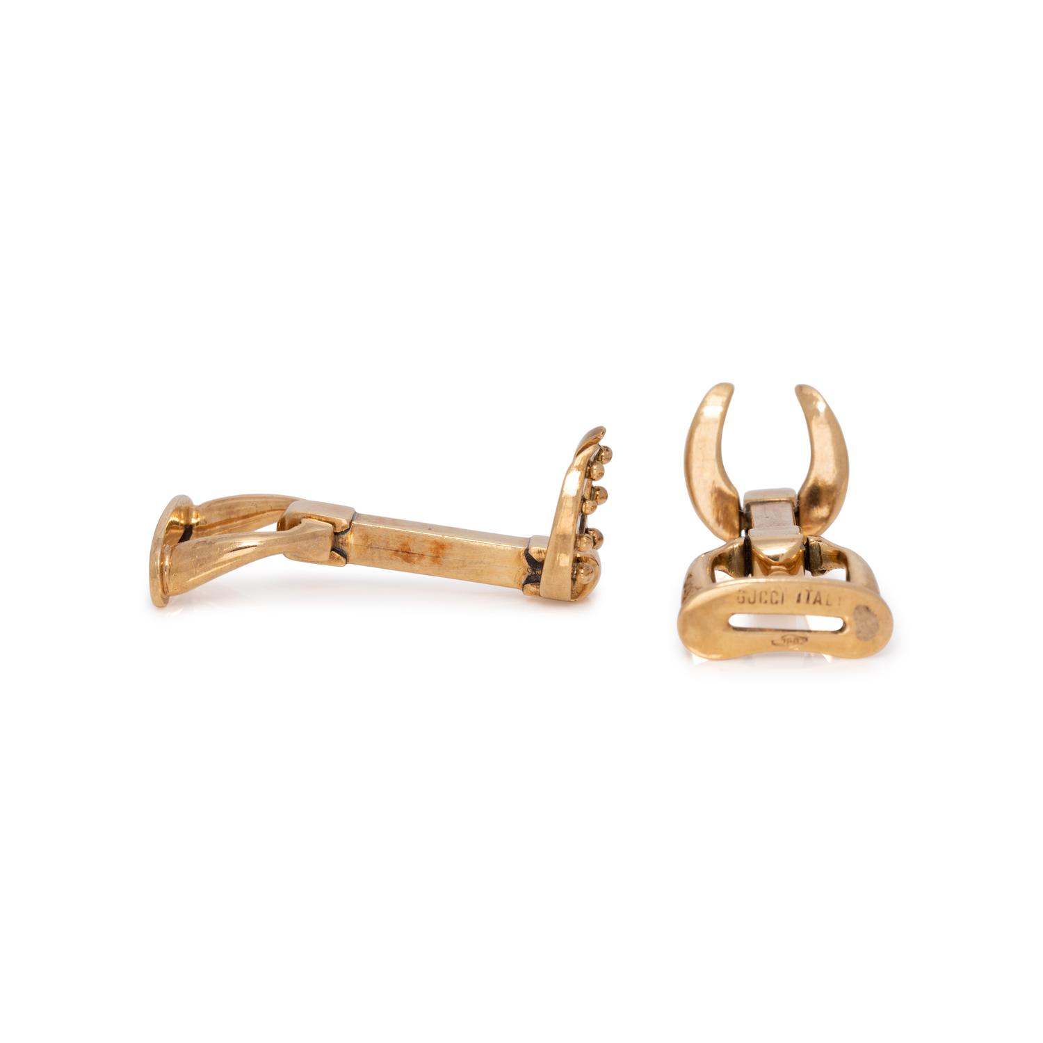 GUCCI, YELLOW GOLD CUFFLINKS