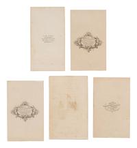 [CIVIL WAR]. 5 CDVs and signatures of officers with service in the 2nd PA Heavy Artillery incl. Col. William MCCLURE.