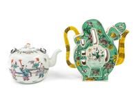 Two Chinese Porcelain Teapots
