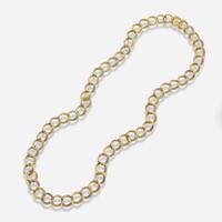 An 18K Yellow Gold Two-Tone Necklace