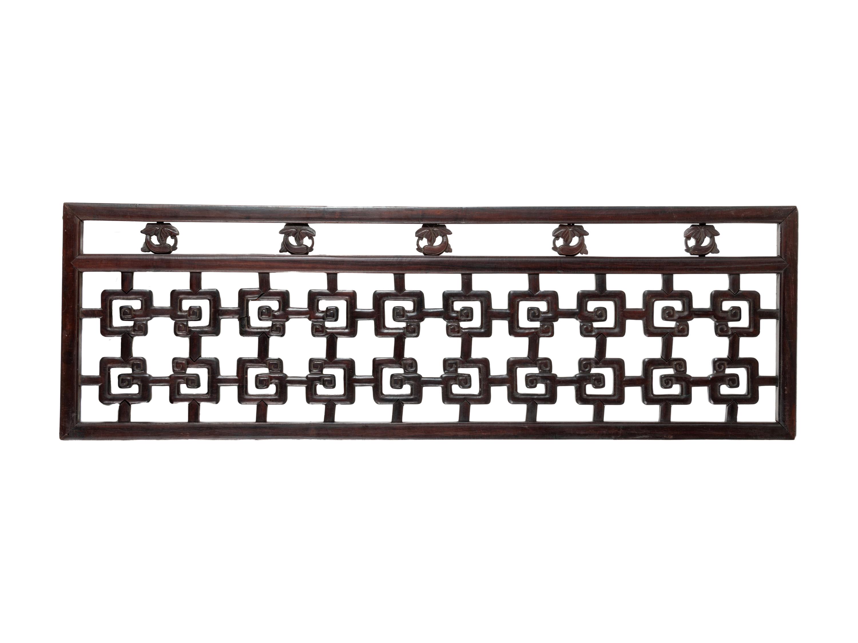 A Chinese Carved Hardwood Panel