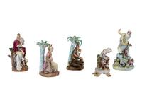 Five Porcelain Figures