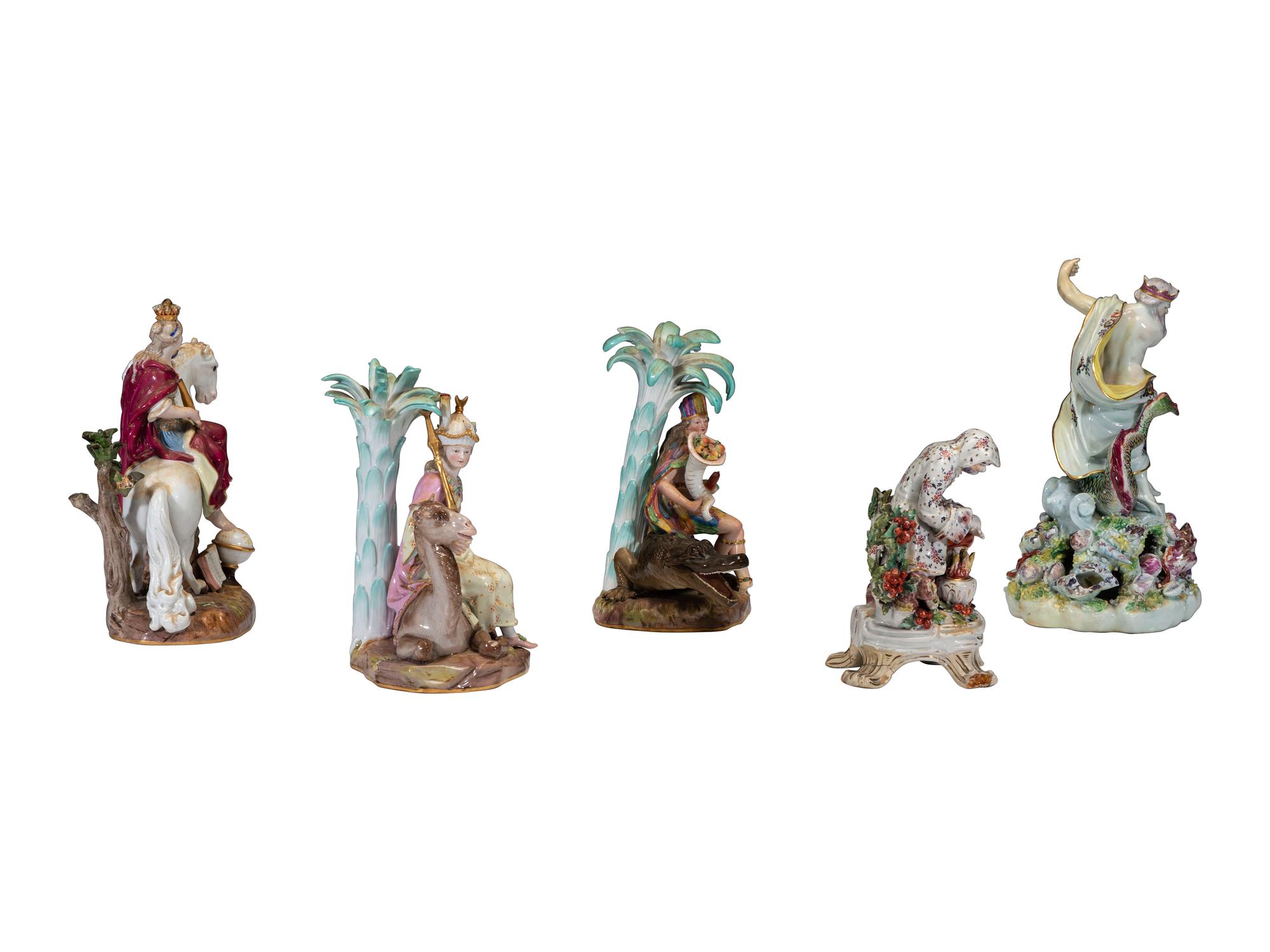 Five Porcelain Figures