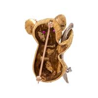 YELLOW GOLD AND DIAMOND KOALA BROOCH