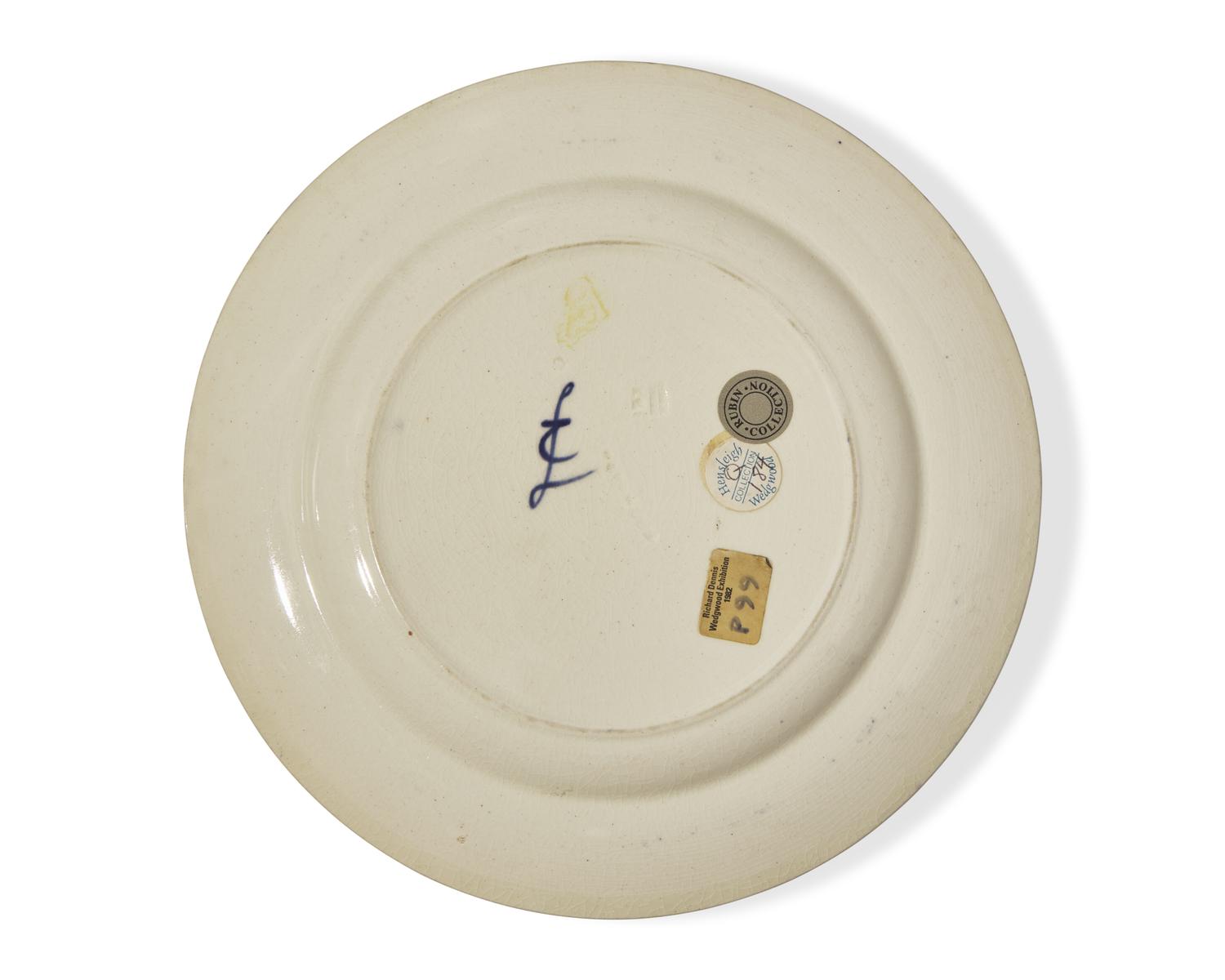 A Wedgwood Painted Creamware Plate