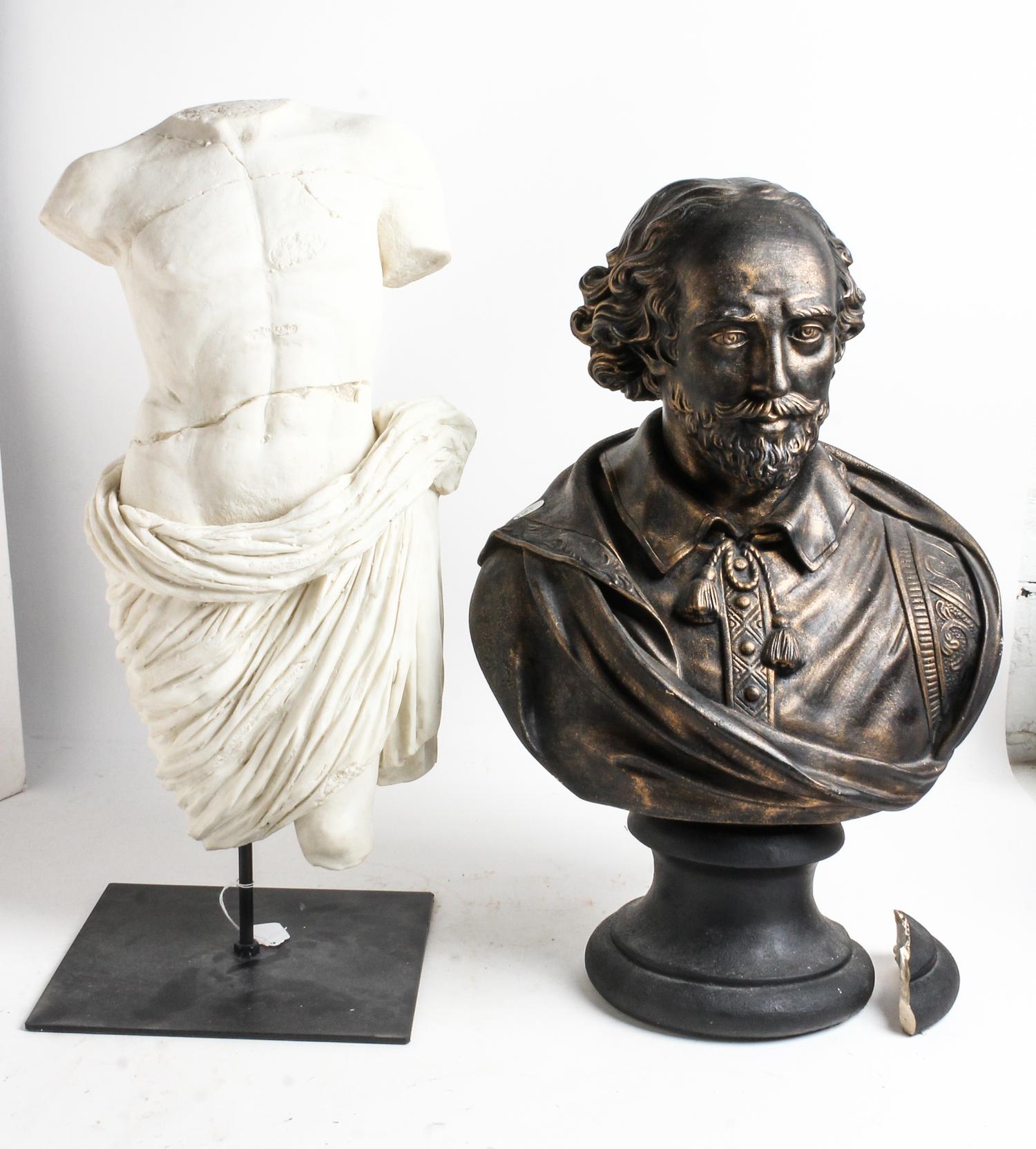 Two Composite Busts Height of taller 24 1/2 inches. — 20TH CENTURY