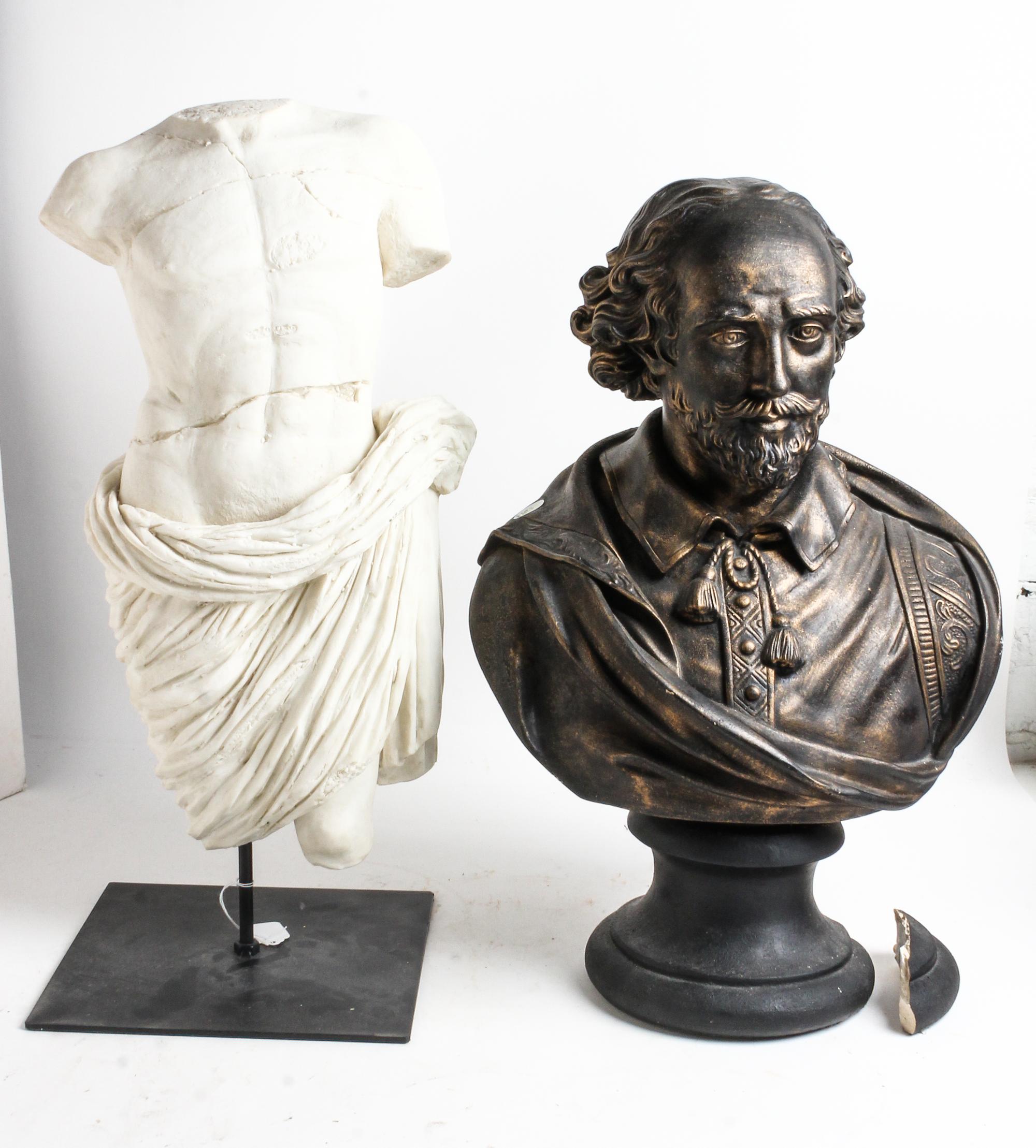 Two Composite Busts Height of taller 24 1/2 inches. — 20TH CENTURY