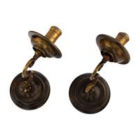 A Pair of English Brass Sconces