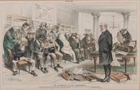 A 19th Century American Political Cartoon 12 1/2 x 19 inches. — AFTER JOSEPH KEPPLER (1838-1894)