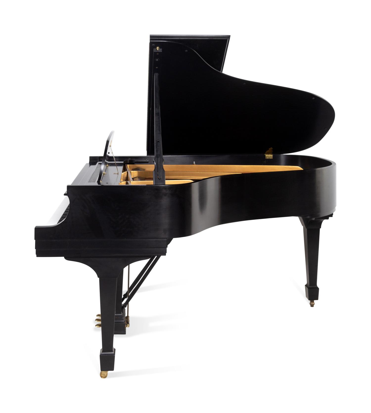 A Steinway & Sons Black Lacquered Model L Piano