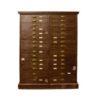 A Wooden File Cabinet 50" W x 29" D x 63" H — United States, 20th Century