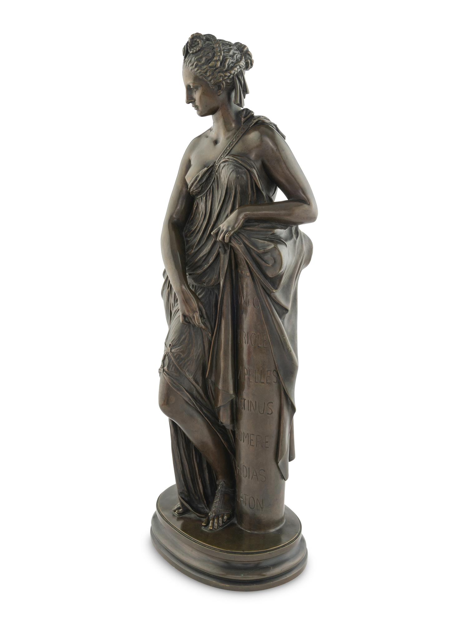 A Neoclassical Bronze Figure of a Woman