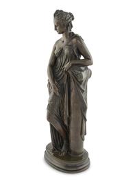 A Neoclassical Bronze Figure of a Woman