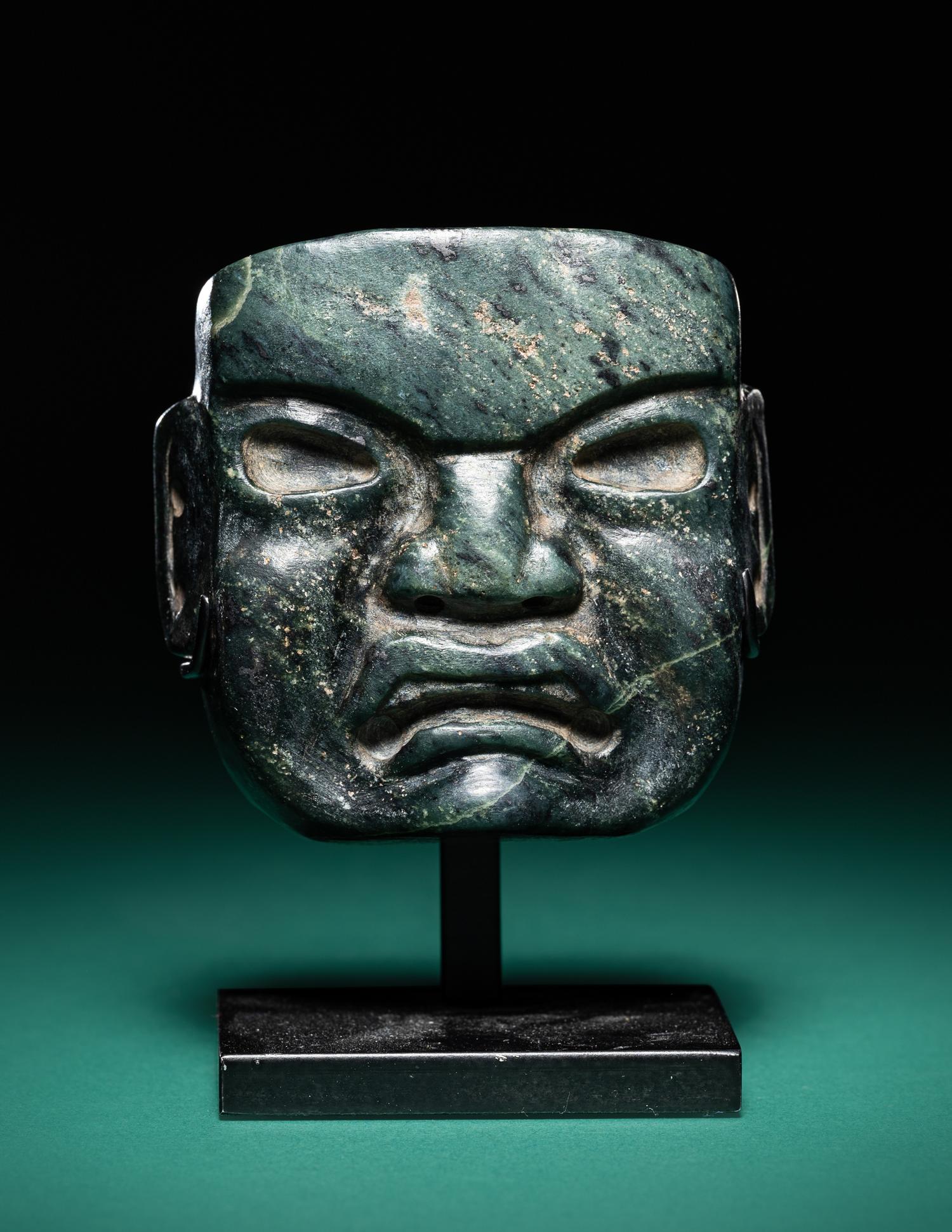 An Olmec Serpentine Maskette