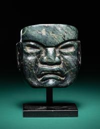 An Olmec Serpentine Maskette