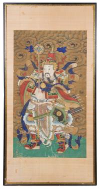 A Chinese Silk Painting Height MING DYNASTY OR LATER 43 x width 25 inches. — MING DYNASTY OR LATER
