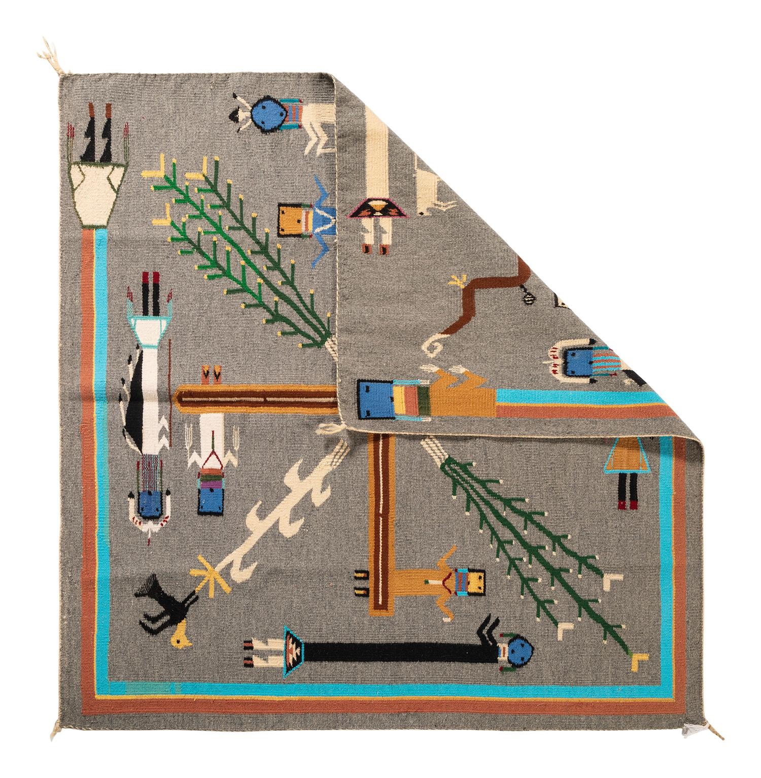Navajo Sandpainting Weaving, From the Nightway Chant