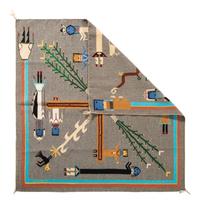 Navajo Sandpainting Weaving, From the Nightway Chant