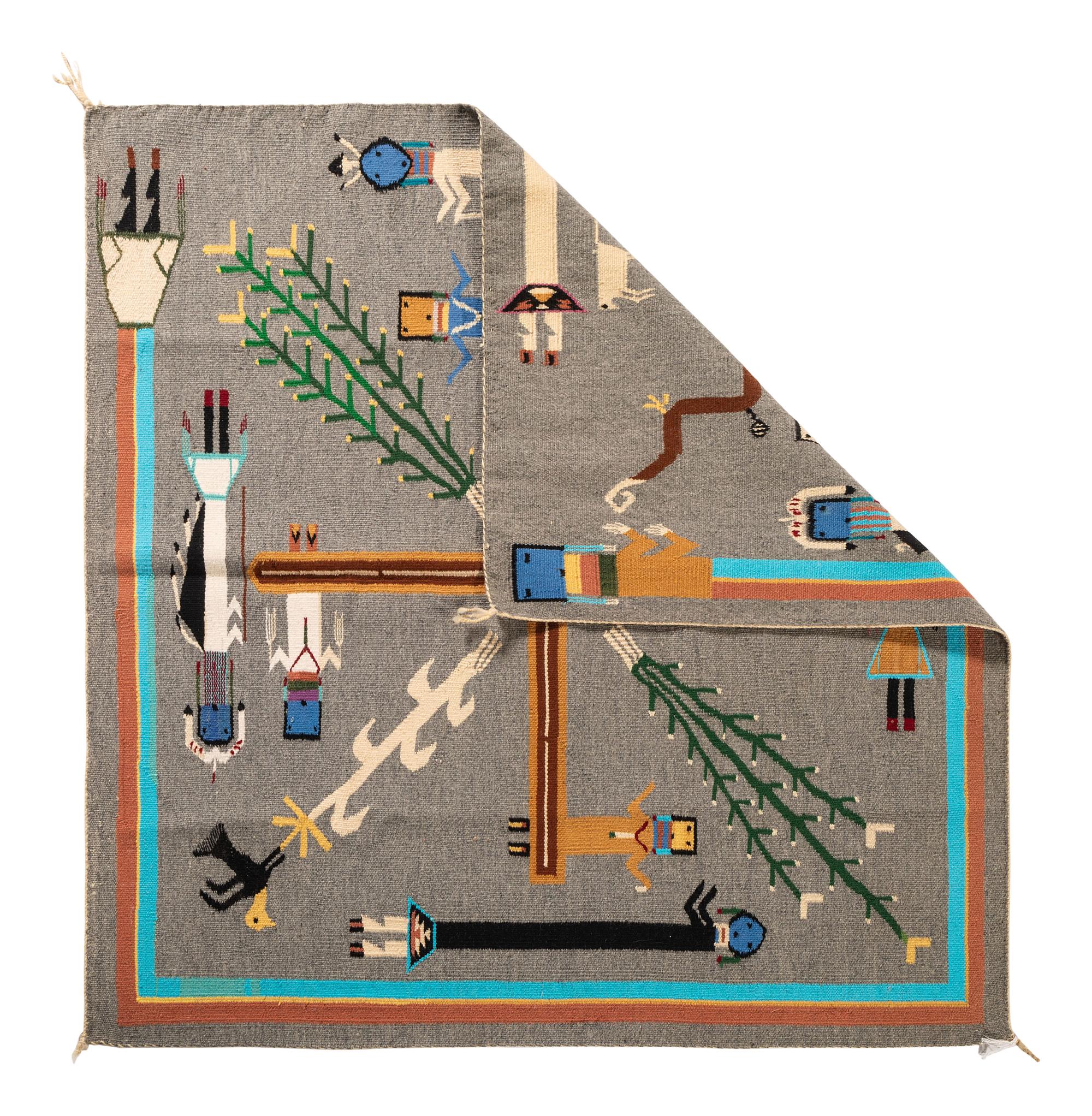 Navajo Sandpainting Weaving, From the Nightway Chant