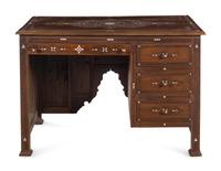A Syrian Mother-of-Pearl Inlaid Walnut Desk — 20TH CENTURY