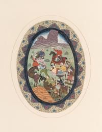 Nine Persian School Miniature Paintings