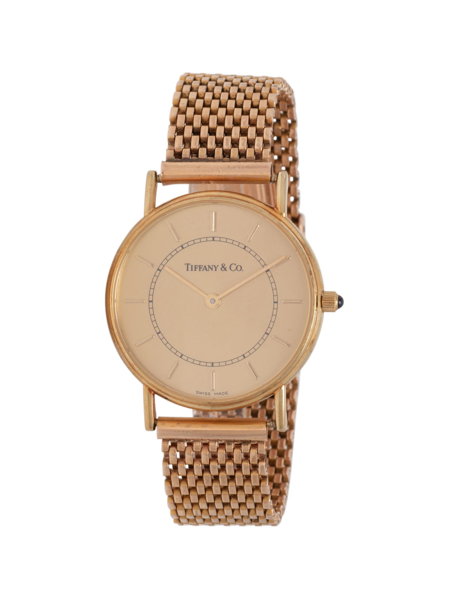 TIFFANY & CO, 14K YELLOW GOLD WATCH