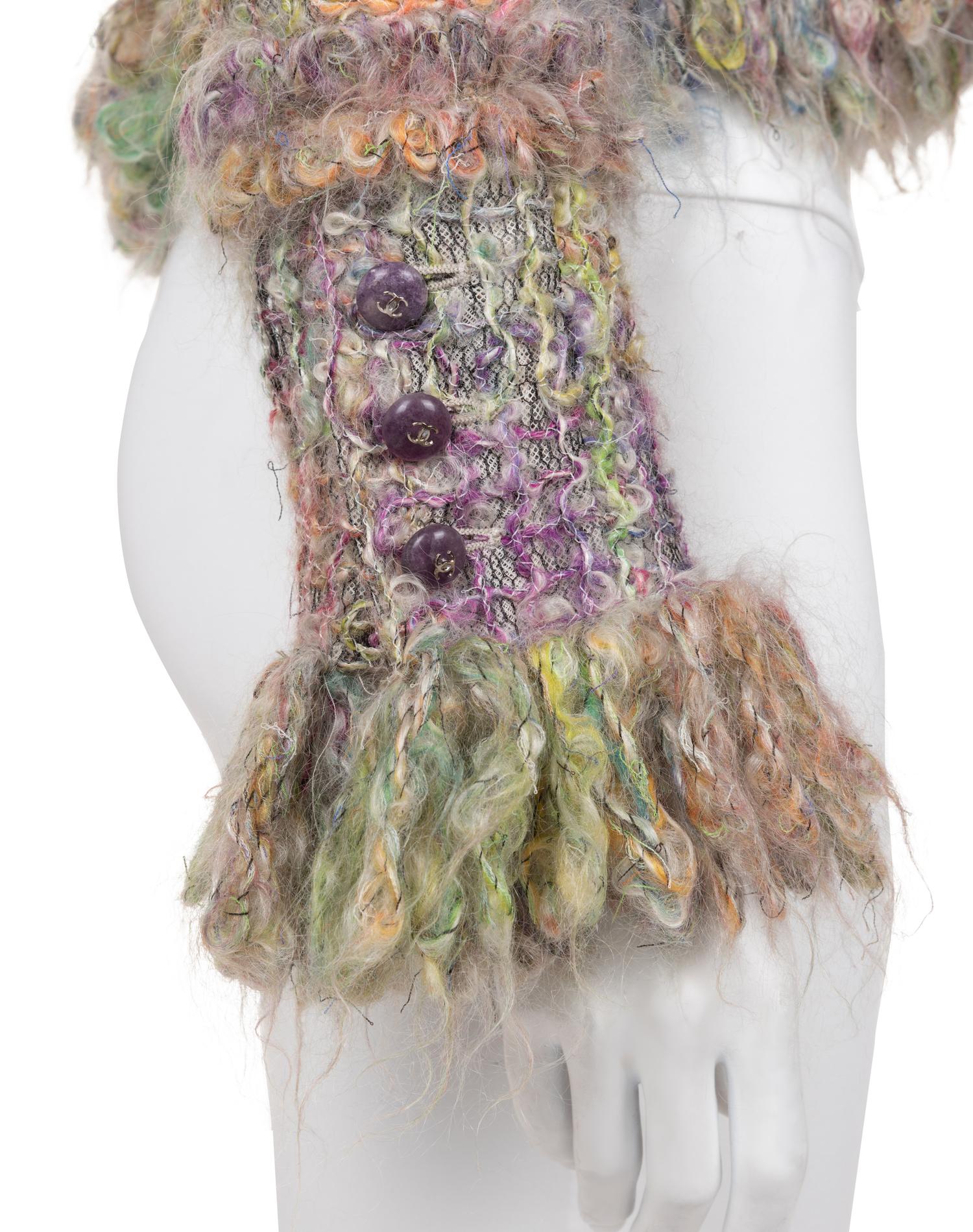 Chanel Multicolored Tweed Mohair Jacket with Scarf, Fall 2003