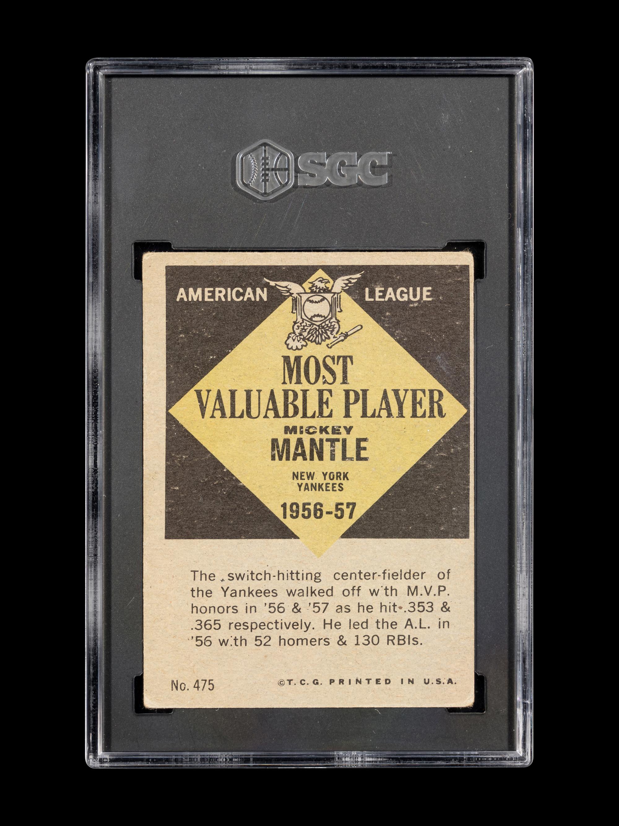 A Group of Three Graded 1961 Topps Mickey Mantle Baseball Cards