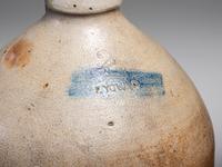 Three Cobalt Decorated Stoneware Vessels