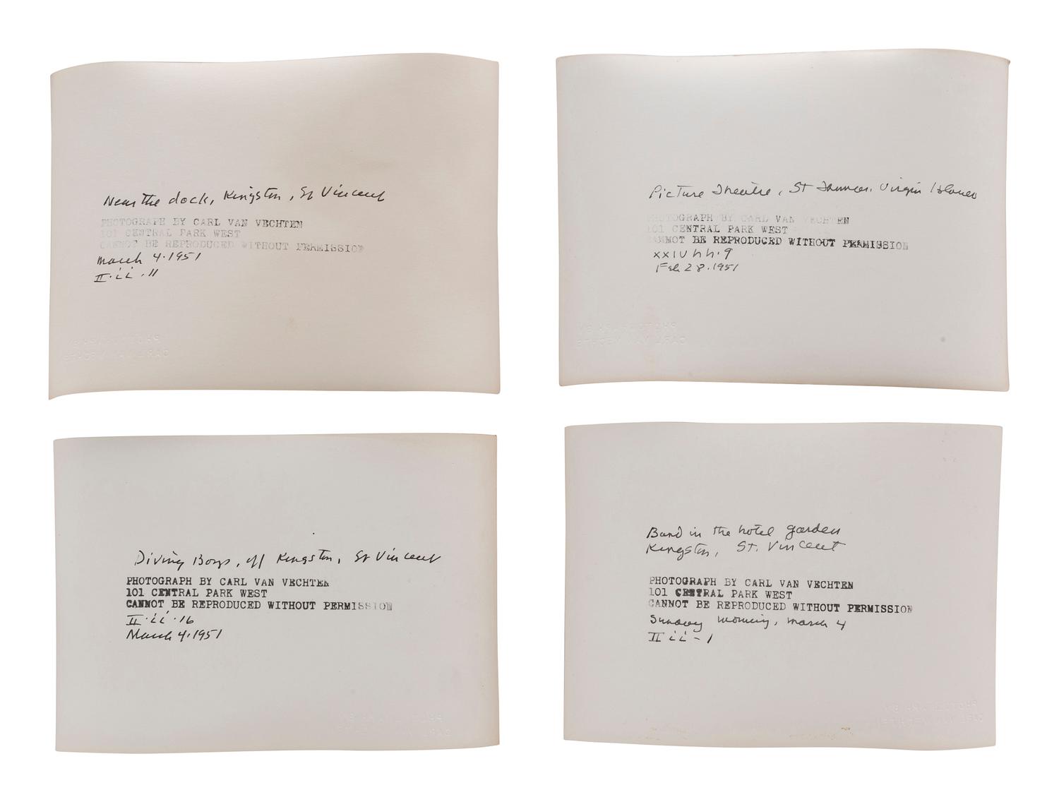 [EARLY PHOTO] Collection of photographs taken by Carl Van Vechten documenting a Caribbean cruise.