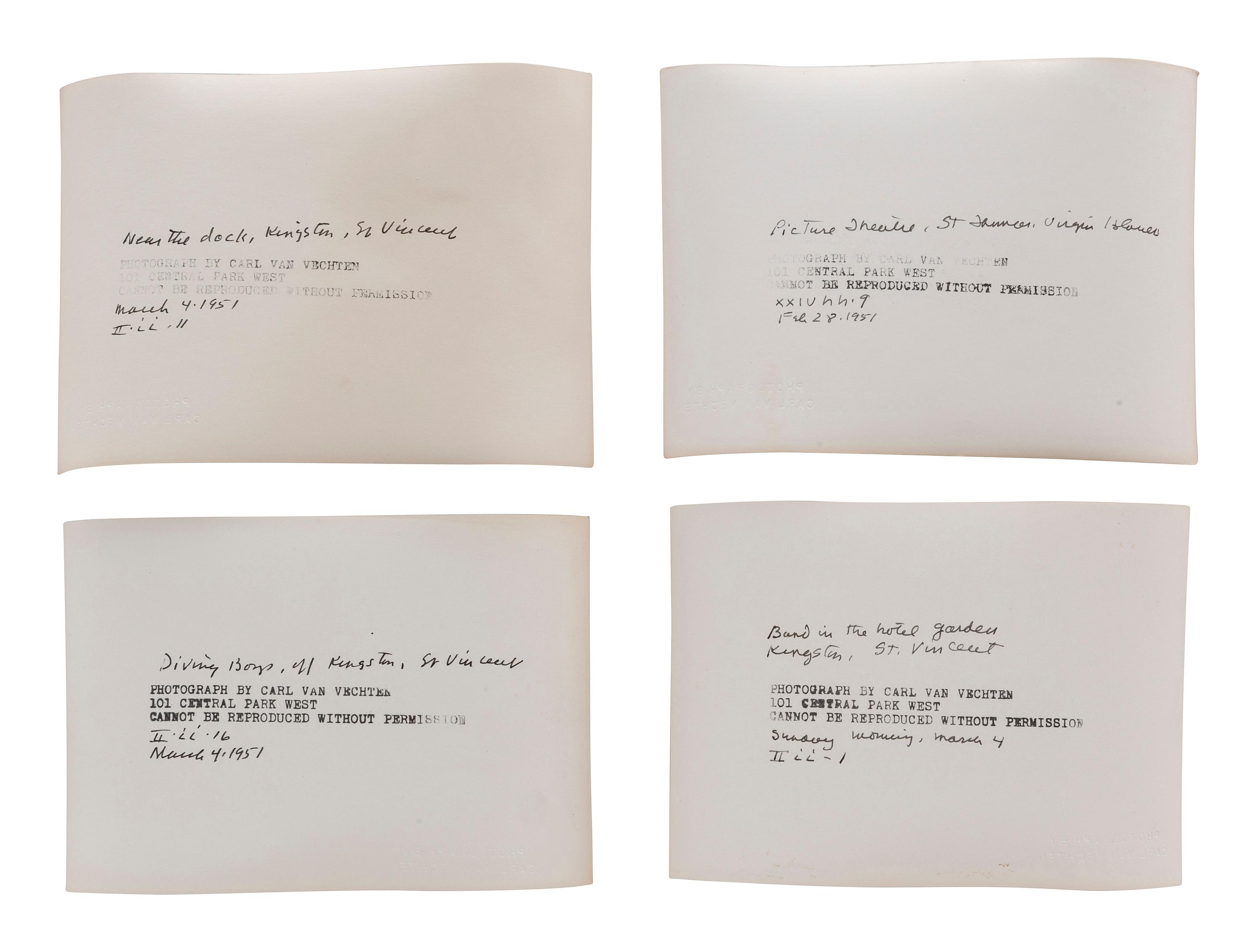 [EARLY PHOTO] Collection of photographs taken by Carl Van Vechten documenting a Caribbean cruise.