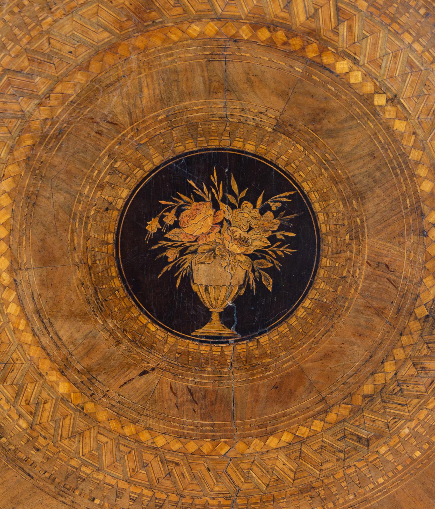 An Italian Marquetry Tilt-Top Center Table