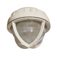 An Industrial Mid-Century Light Fixture 12" W x 12" D x 10" H — United States, Mid-20th Century