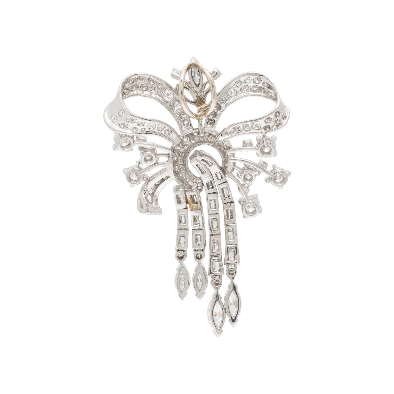 PLATINUM AND DIAMOND SPRAY PENDANT