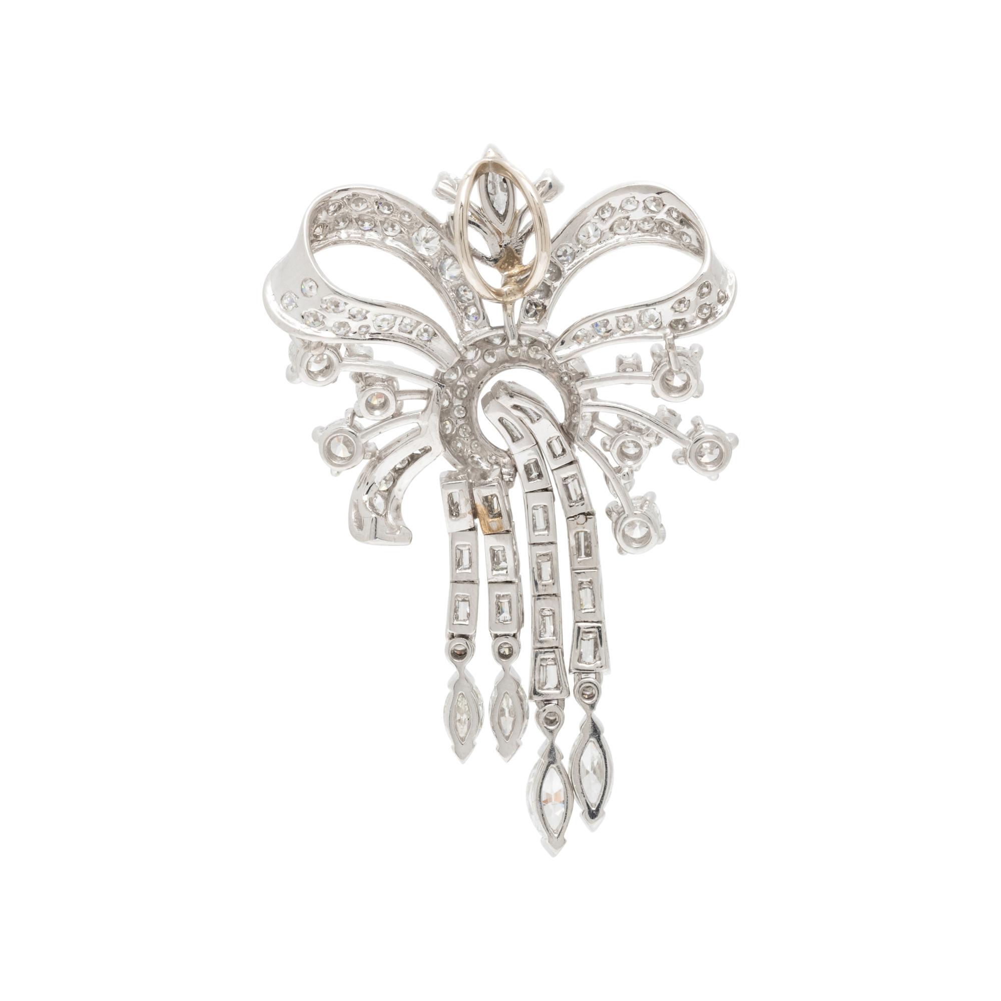 PLATINUM AND DIAMOND SPRAY PENDANT