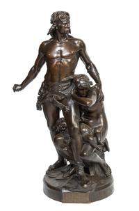 A French Bronze Figural Group Height 35 inches. — EMILE-ANDRE BOISSEAU (1842-1923)