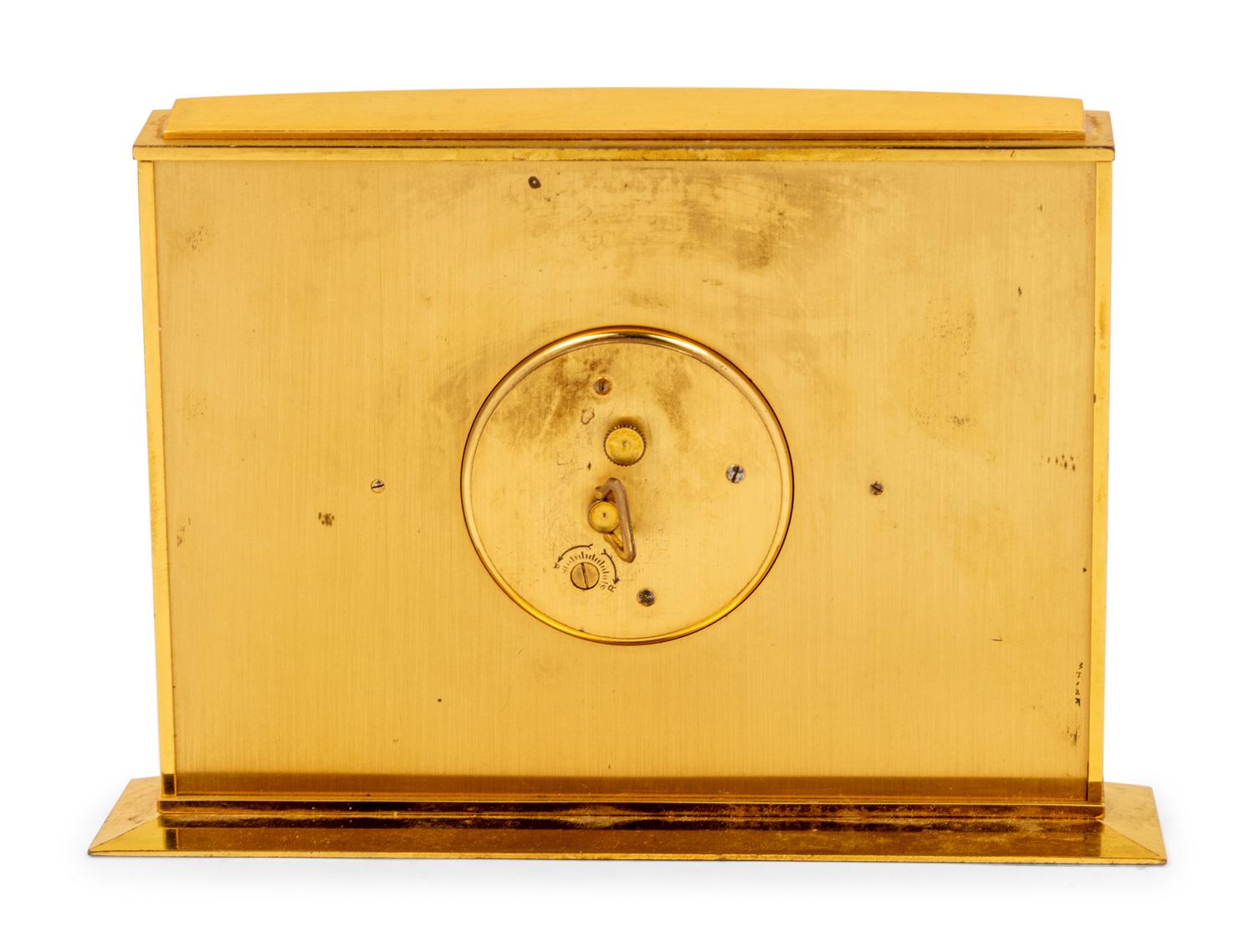 A Tiffany & Co. Brass Desk Clock