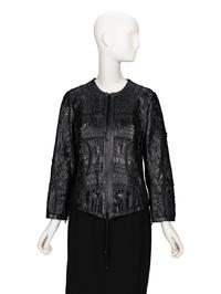 Ralph Rucci, Woven & Patchworked Leather Jacket