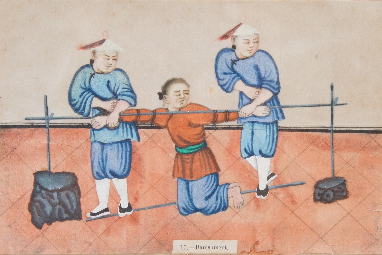 A Set of Eight Chinese Pith Paintings 19TH CENTURY Height of average image 5 1/2 x width 8 1/2 inches. — 19TH CENTURY