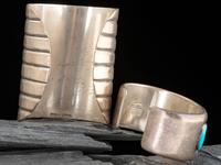 Silver and Turquoise Cuff Bracelet, PLUS