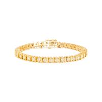 YELLOW GOLD AND DIAMOND LINE BRACELET