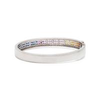 DIAMOND AND COLORED GEMSTONE BANGLE BRACELET