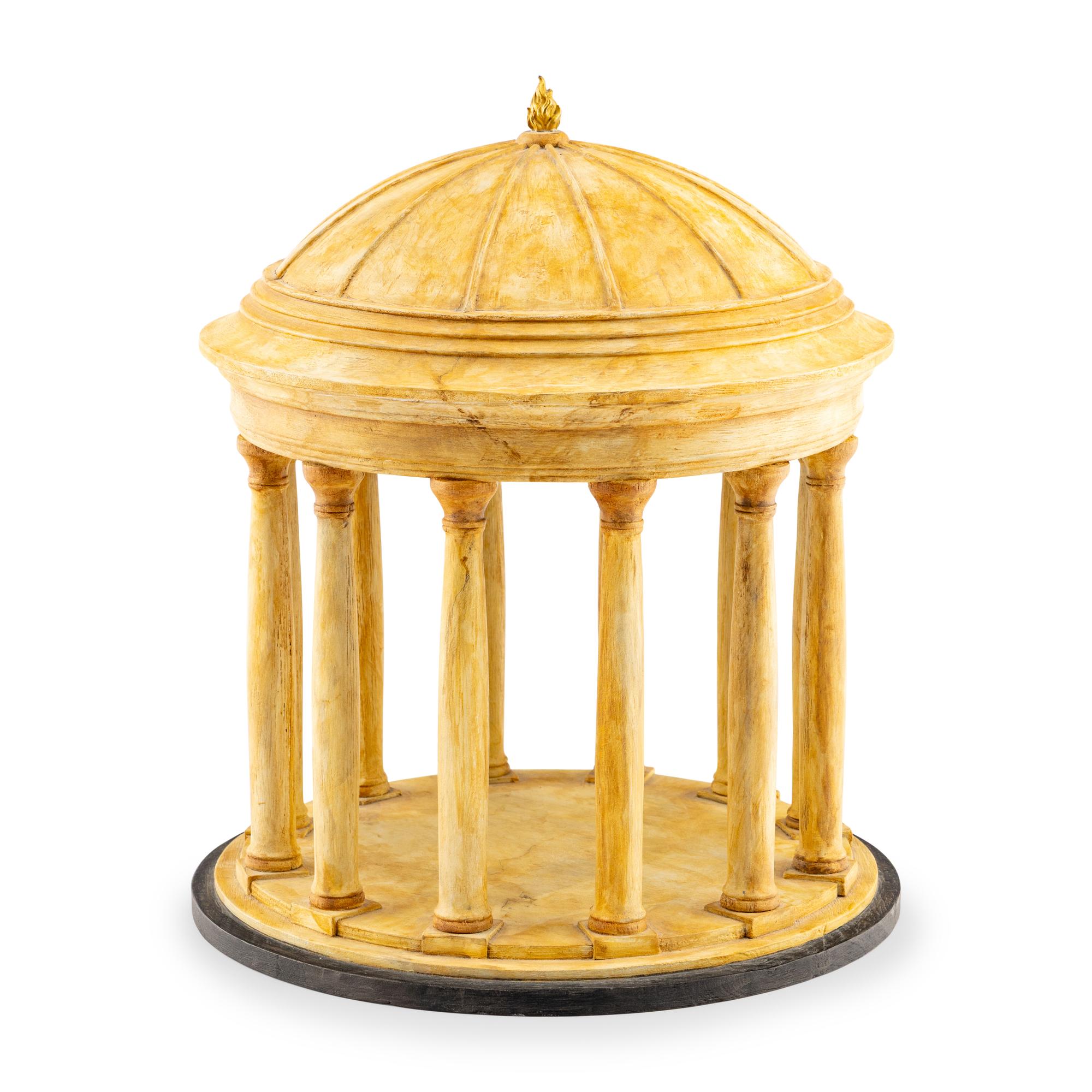 A Painted Wood Model of a Rotunda